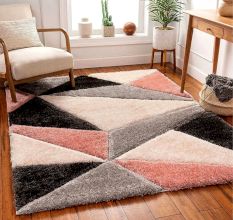 Modern Geometric Bedroom Carpet